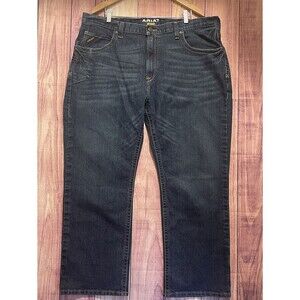 Ariat Jeans Men's 42 30 Rebar M4 Relaxed DuraStretch Low Rise Boot Cut Dark Wash
